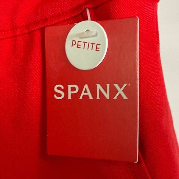 NWT Spanx Womens Petite Red Polished Kick Flare Pants, Small - Picture 9 of 16